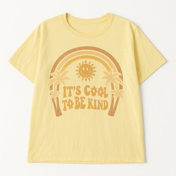Show Me Your Mumu Graphic RTR Tee | It's Cool to Be Kind Yellow USA Made | Small - Picture 2 of 11
